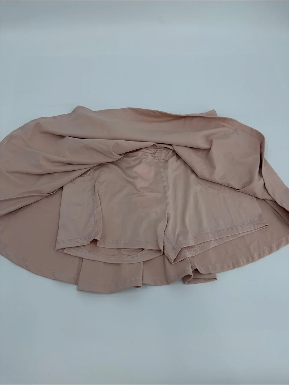 ALO Yoga Rose Taupe Circle Skirt with Matching Sports Bra